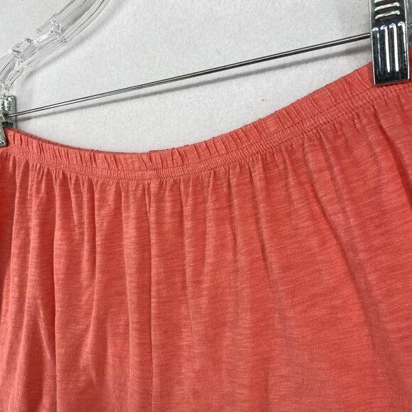 EILEEN FISHER GARNET HILLL Shorts L Sleepwear Pima Cotton PJ Lounge Salmon Pink - Picture 2 of 10